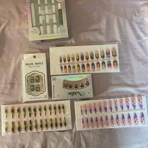 False Nails Set - Multicolor